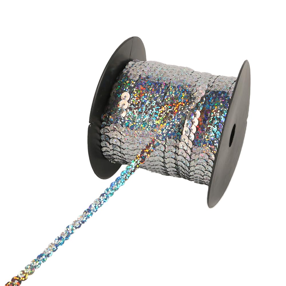 91,4 m metaliczne b?yszcz?ce obszycie, cekiny 6 mm, sznurki do szycia, p?aski, okr?g?y sznurek cekinowy, tasiemka, sznurek cekinowy dla majsterkowiczów, szycia, majsterkowania, produkcji