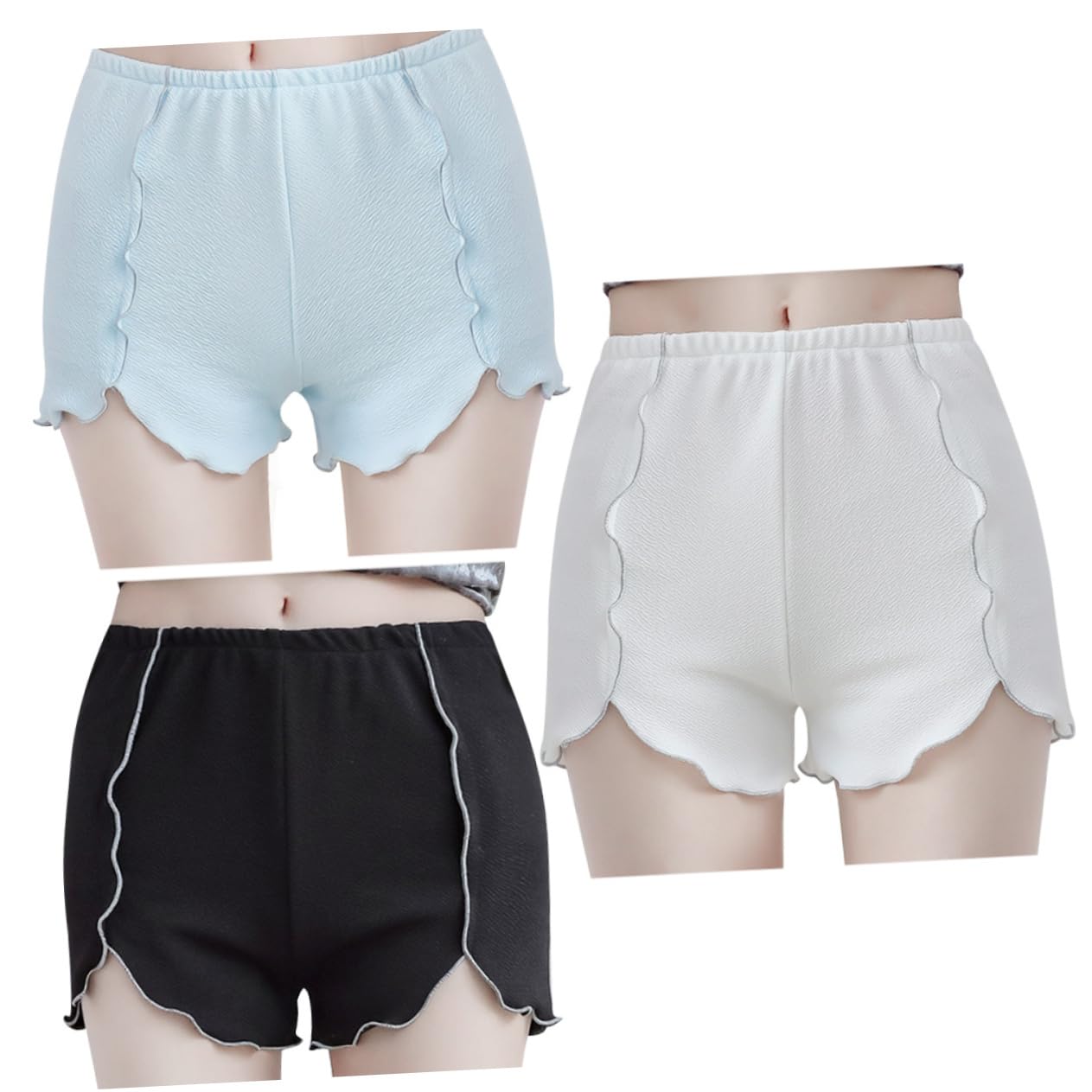 Holibanna Anti-exposure Pants Black Shorts for Women High Waist Leggings Elastic Comfortable Black 2xl