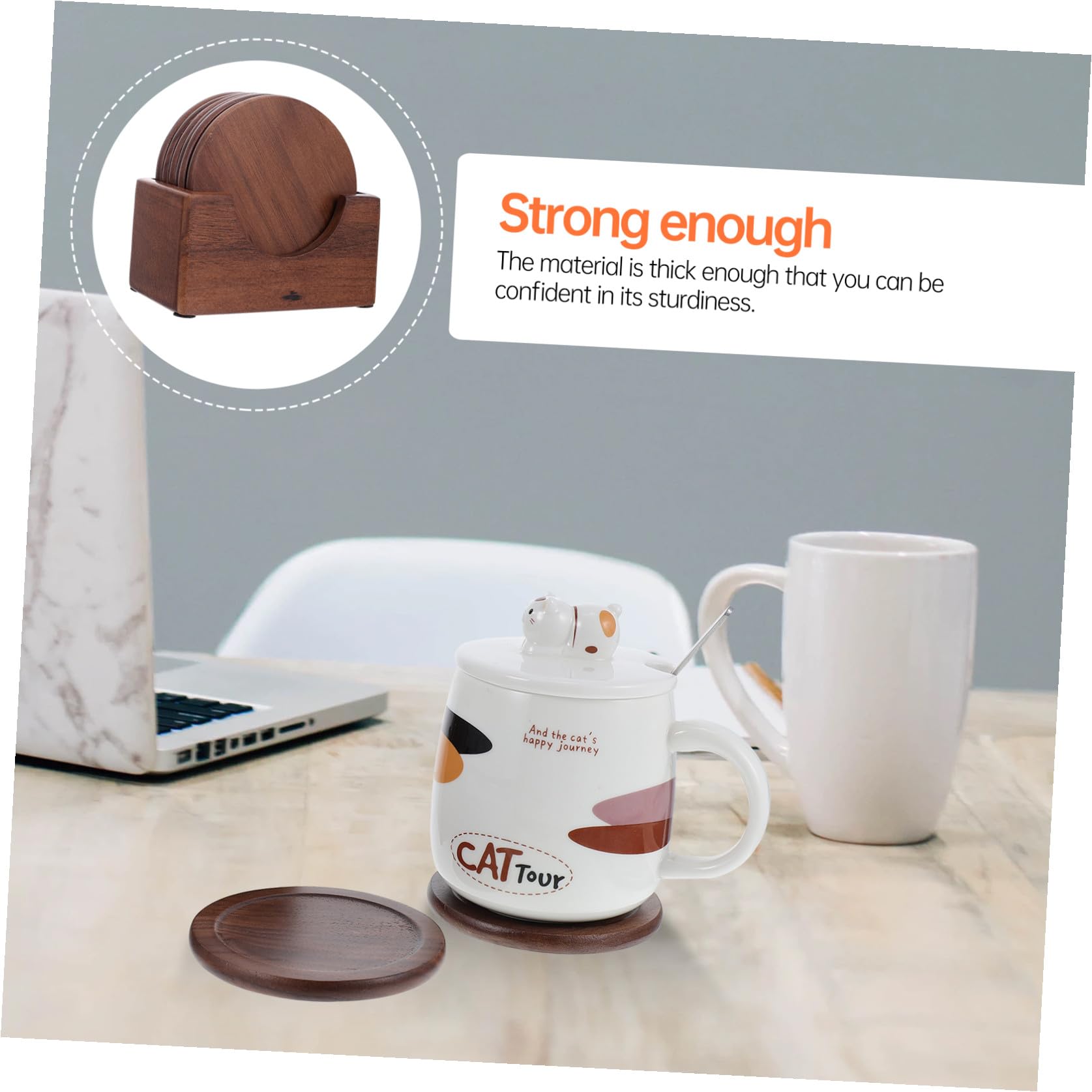 LIFKOME 1 Ensemble Set de sous Verres Ronds pour Tasses Accessoire Décoratif Chaleur pour Cuisine et Salon