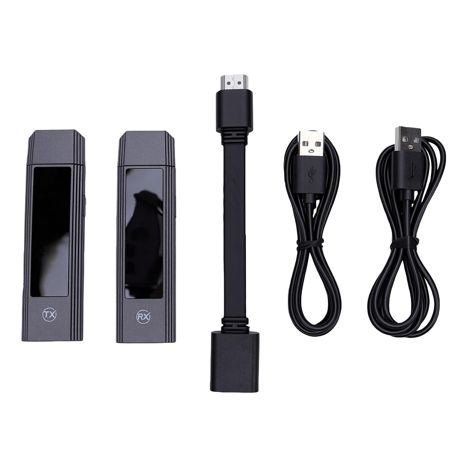 Bezprzewodowy Nadajnik i Odbiornik HDMI, Zasięg 50 M | Niskie Opóźnienia, Plug and Play, 4K do 1080P, Dwuzakresowy 2.4G 5G, Zestaw Przedłużacza HDMI do Kamery PC TV Box