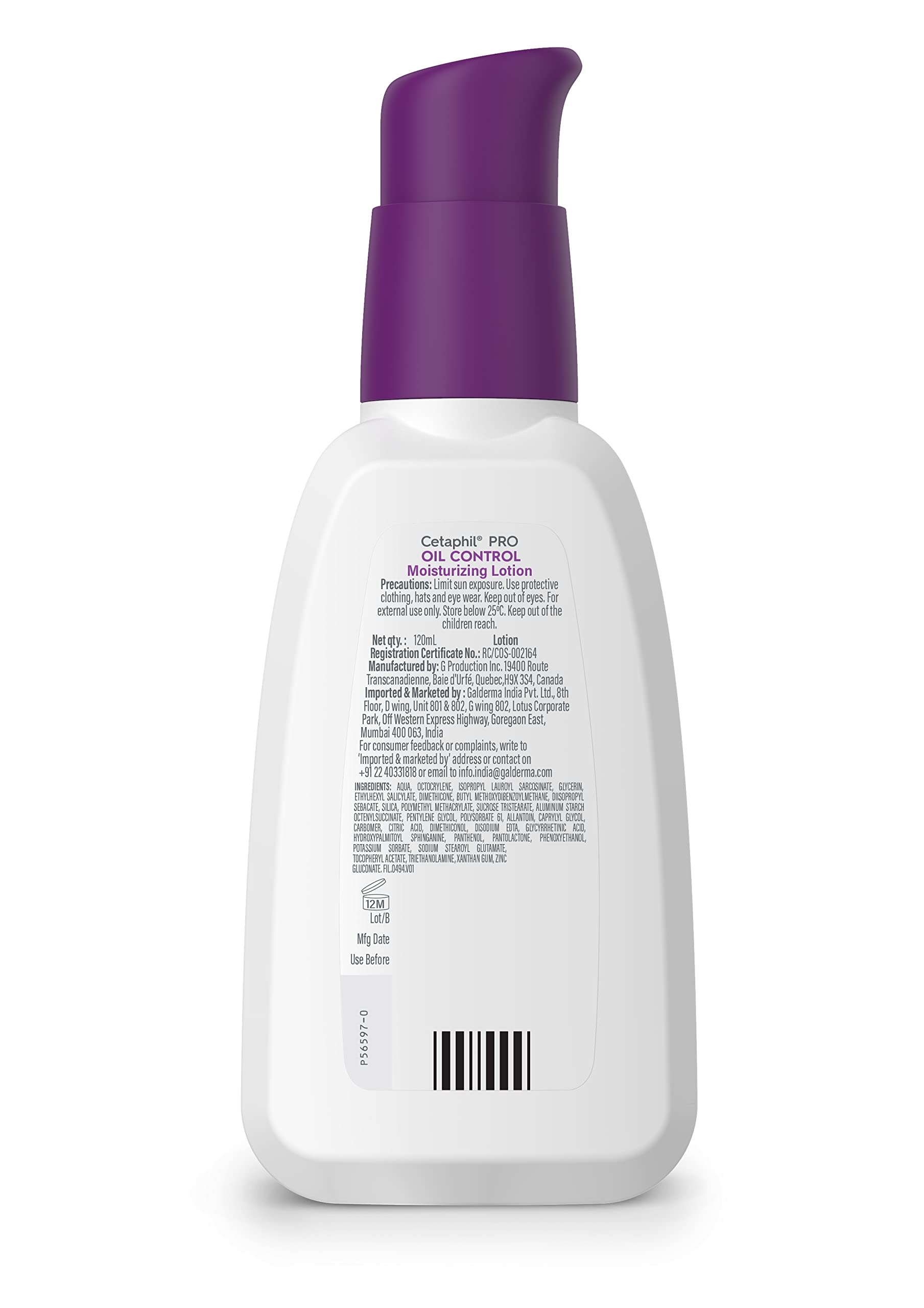 Cetaphil PRO Acne-Prone Moisturiser SPF30+ 120ml, Oil-Absorbing Mattifying Day Lotion with Sun Protection for Oily & Blemish-Prone Skin, Non-Comedogenic Hydration & Shine Control