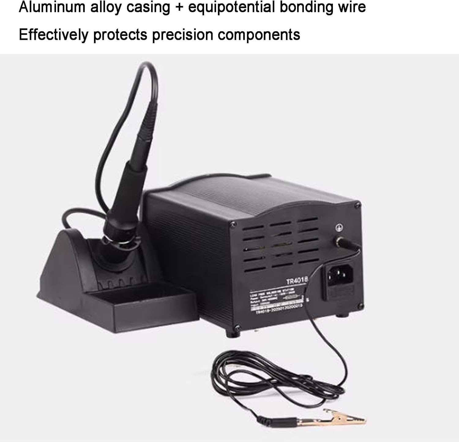 Zestaw lutowniczy na gorące powietrze 90 W z wyświetlaczem LCD, regulowana temperatura 200℃ ~ 420°C, idealny do naprawy i naprawy SMD, zawiera kabel uchwytu 105 cm