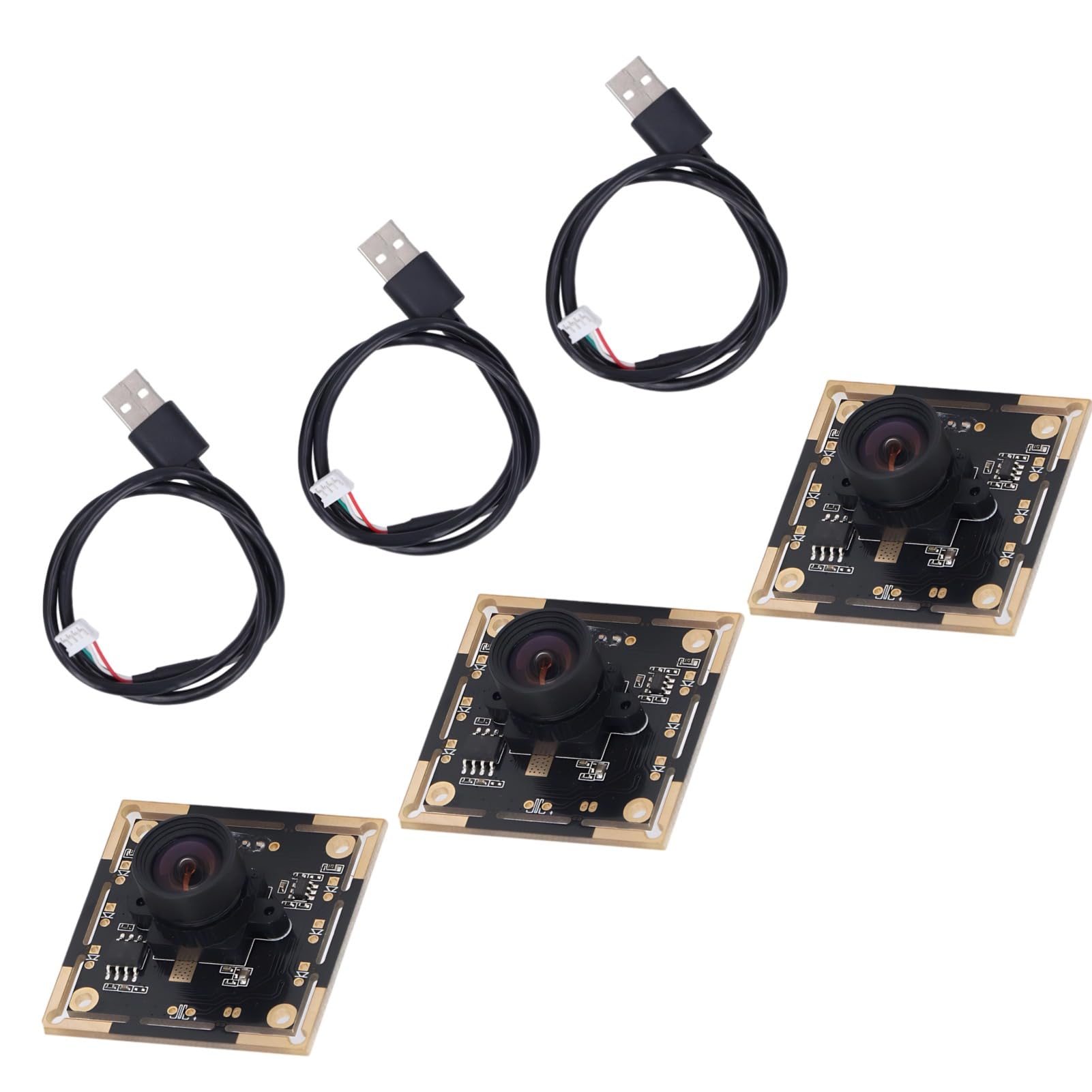 3 pcs USB 1MP Caméra Module, USB 2.0 30 FPS 100 Degrés Caméra Module avec Panorama Distorisation, OV9732 Ordinateur Tableau, pour Ordinateur, Ordinateur Portable Plug et
