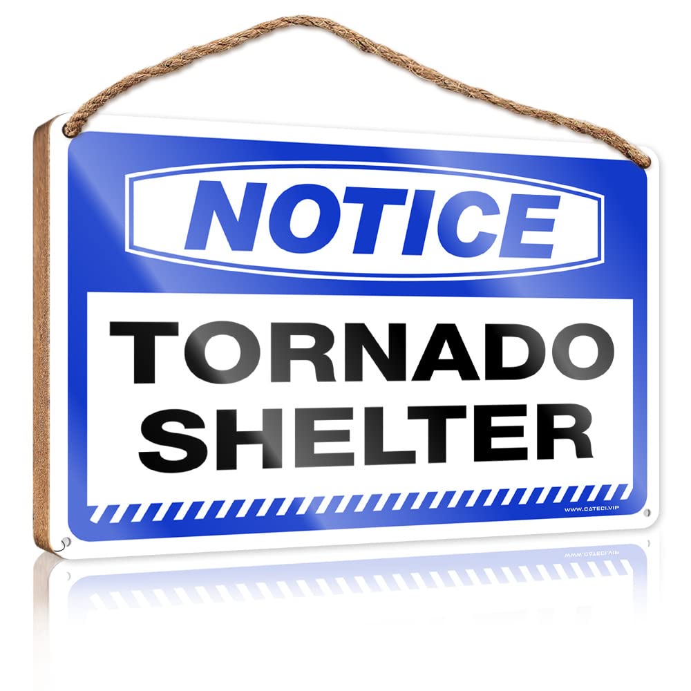 Wooden Home Sign Notice Tornado Shelter Wooden Sign Hippie Decor Small No Soliciting Sign For House(20X30CM)