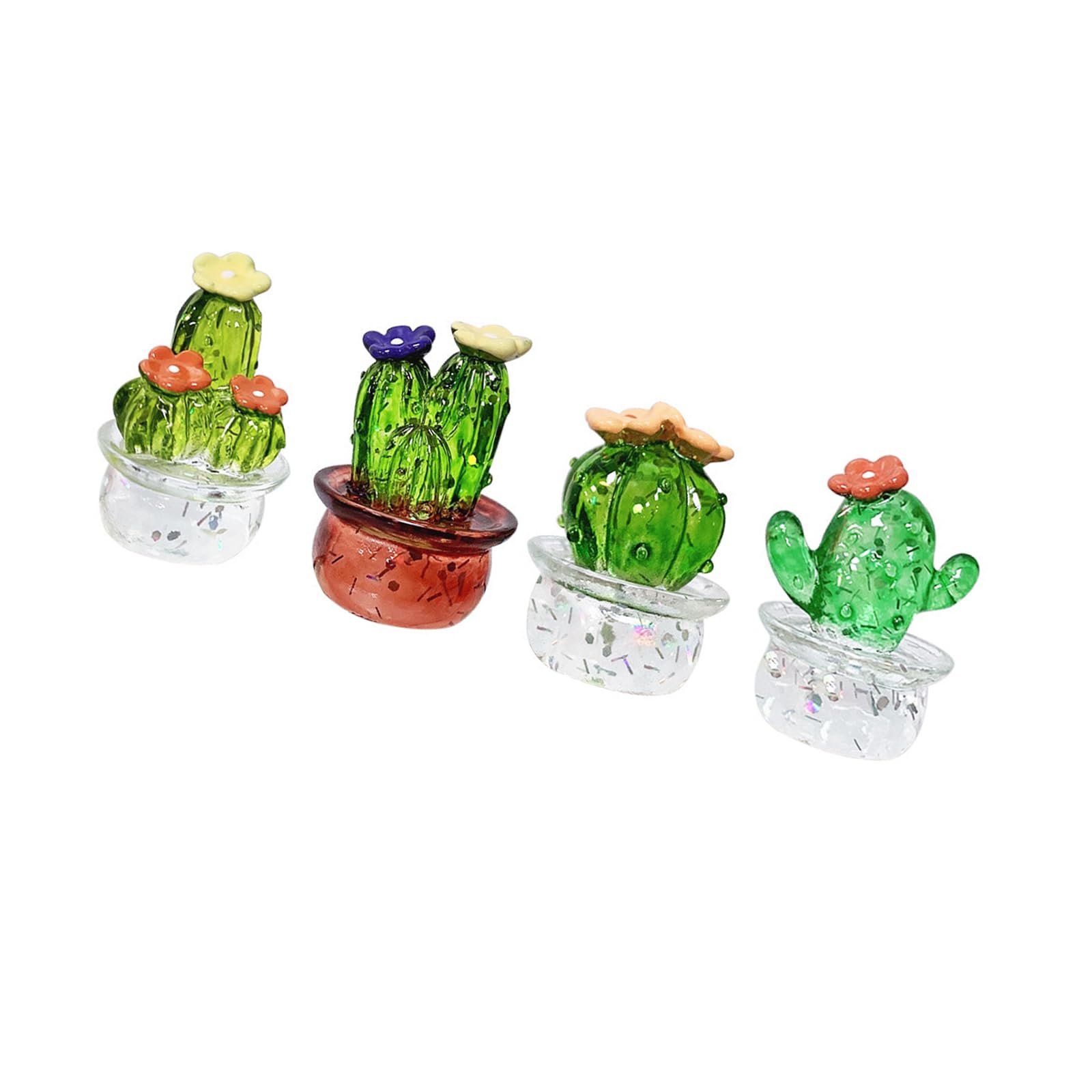 hogtnd Handmade Resin Statue Miniature Cactus Figurines Car Interior Dashboard Ornament Desktop Decoration Resin Figures
