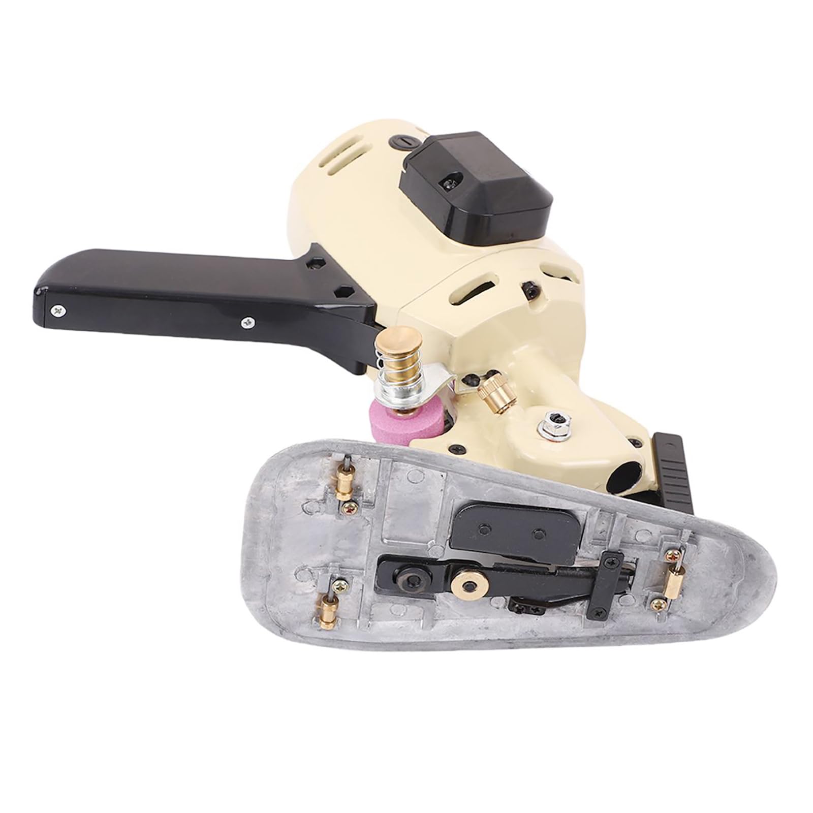 Taglierina elettrica rotativa per tessuti, 110 V, tagliatrice elettrica per tessuti, lama rotante da 10 cm, con affilatrice automatica per vestiti, tessuti, tappeti