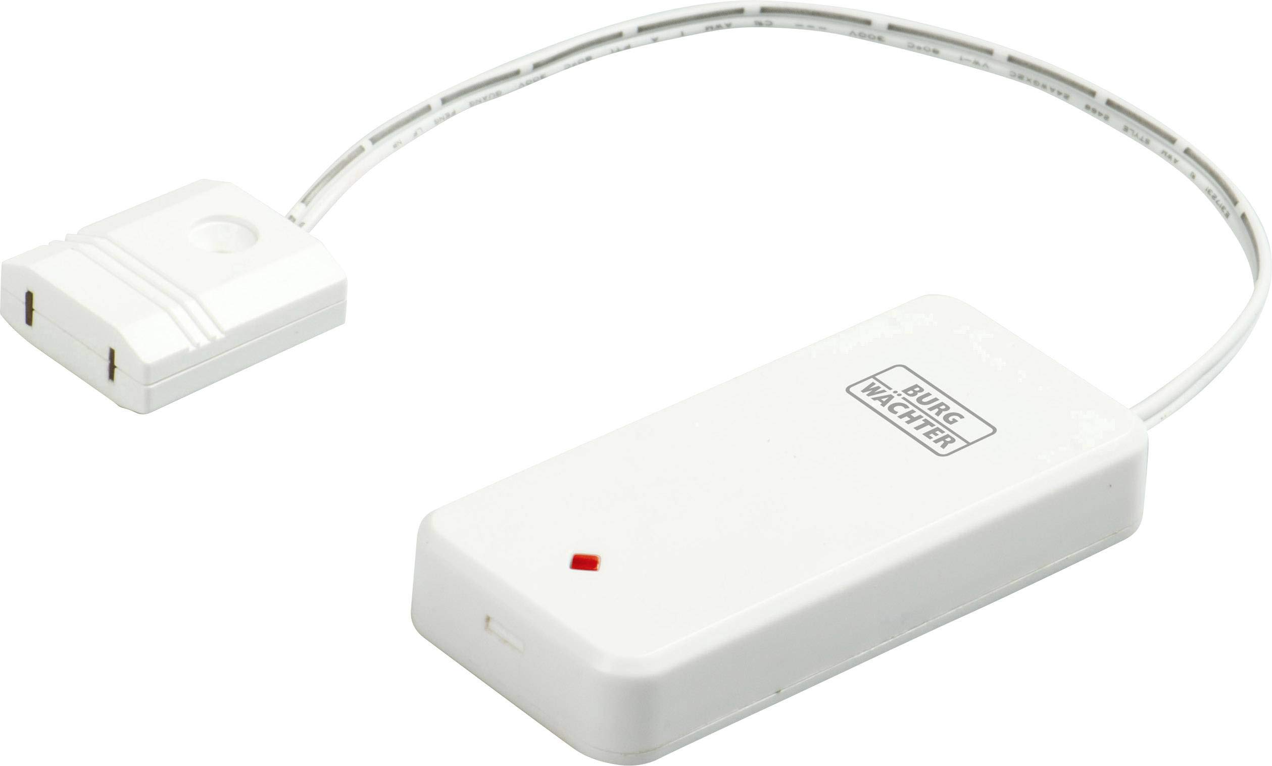Burg Wächter Wassermelder außen/innen, Wasseralarm, Überlaufwarnmelder, batteriebetrieben, mit BURGprotect Smart Home kompatibel, Water 2060, Weiß, 39820, (B x H x T) 80 x 39 x 14 mm