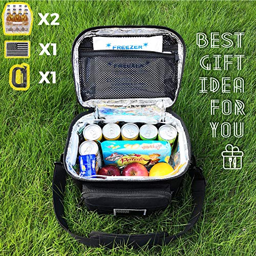 Dbtac Tactical Lunch Bag, Insulated Lunch Box For Men Women Adult | Durable School Lunch Pail For Teens | Leakproof Lunch Cooler Tote For Work Office Travel | Soft Easy To Clean Liner X2, Black #TOP6