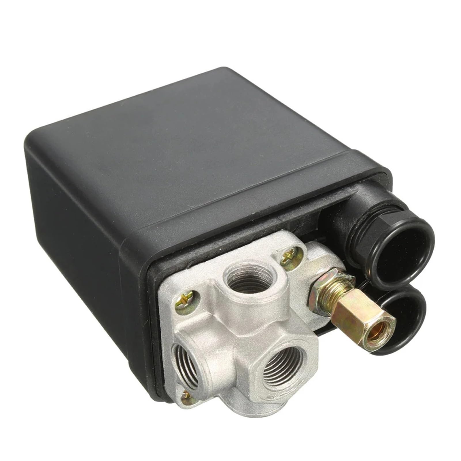 pressostat de compresseur Interrupteur de Pression 1/4" 20A 240V Interrupteur de Pression avec manomètre 90-120 PSI réglable