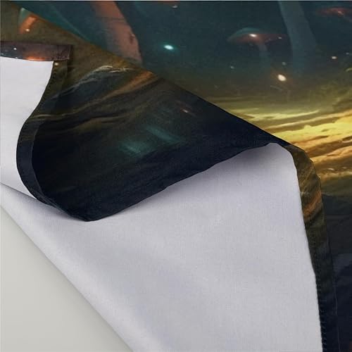 Miniatura 4 de Cloth Napkins Set of 6 Glow Mushrooms 20x20 Inch Cloth Napkins Tropical Forest Washable Reusable Kitchen Dinner Napkins Table Decor for Wedding,