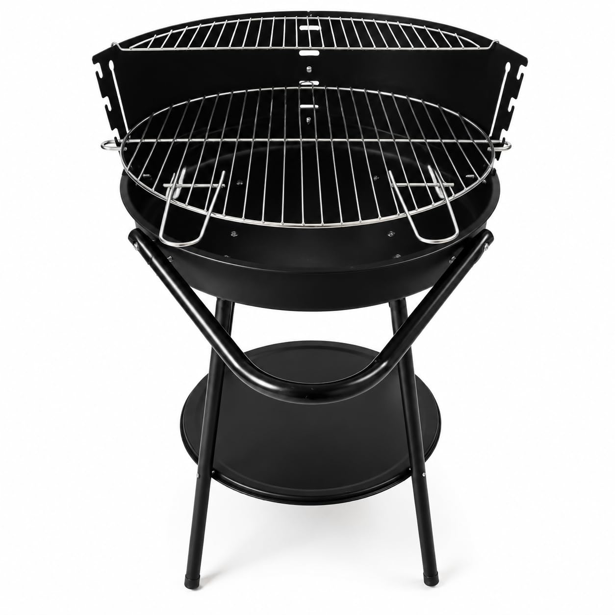 Barbecue a Portatile con Ruote per Campeggio e Griate all'Aperto, Gria a Carbone per 3-5 Persone