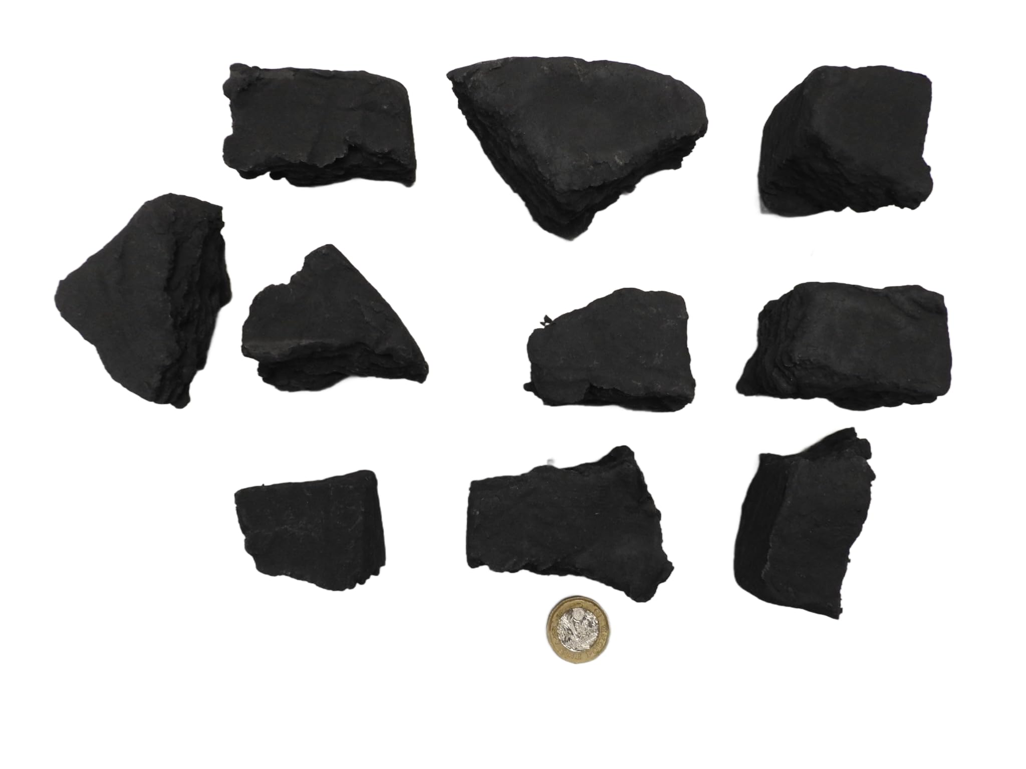 20 carboni di forma casuale (35-45 mm) di ricambio in ceramica per fuoco a gas, braciere, etanolo.