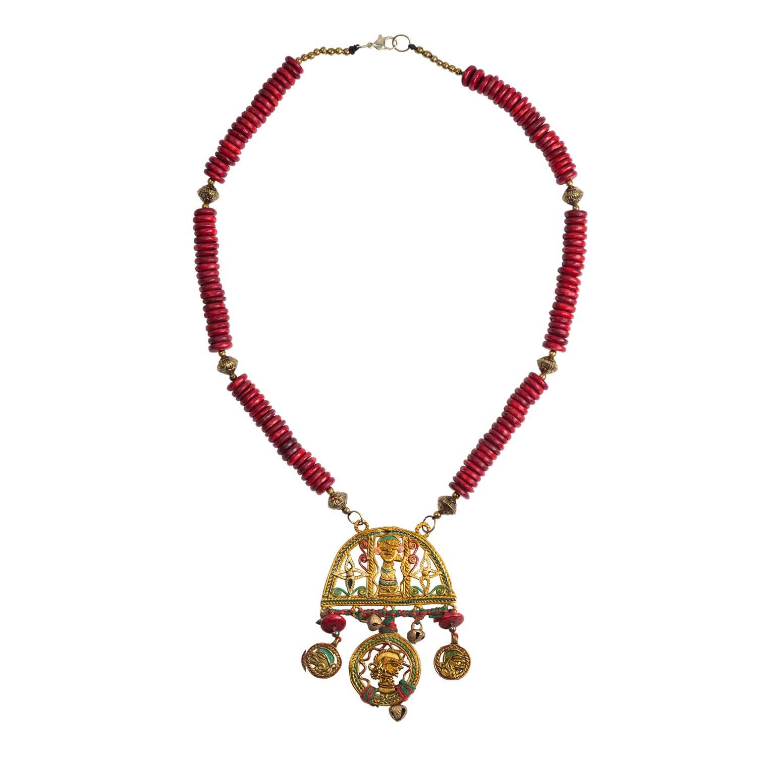 ExclusiveLane Tribal Community Bohemian Beaded Necklace Set for Women Stylish (Dhokra Art, Pure Brass) | Necklace for Girls Necklace Set for Women Traditional Long Necklace for Women (B0CX513CL6) Amazon Price History, Amazon Price Tracker
