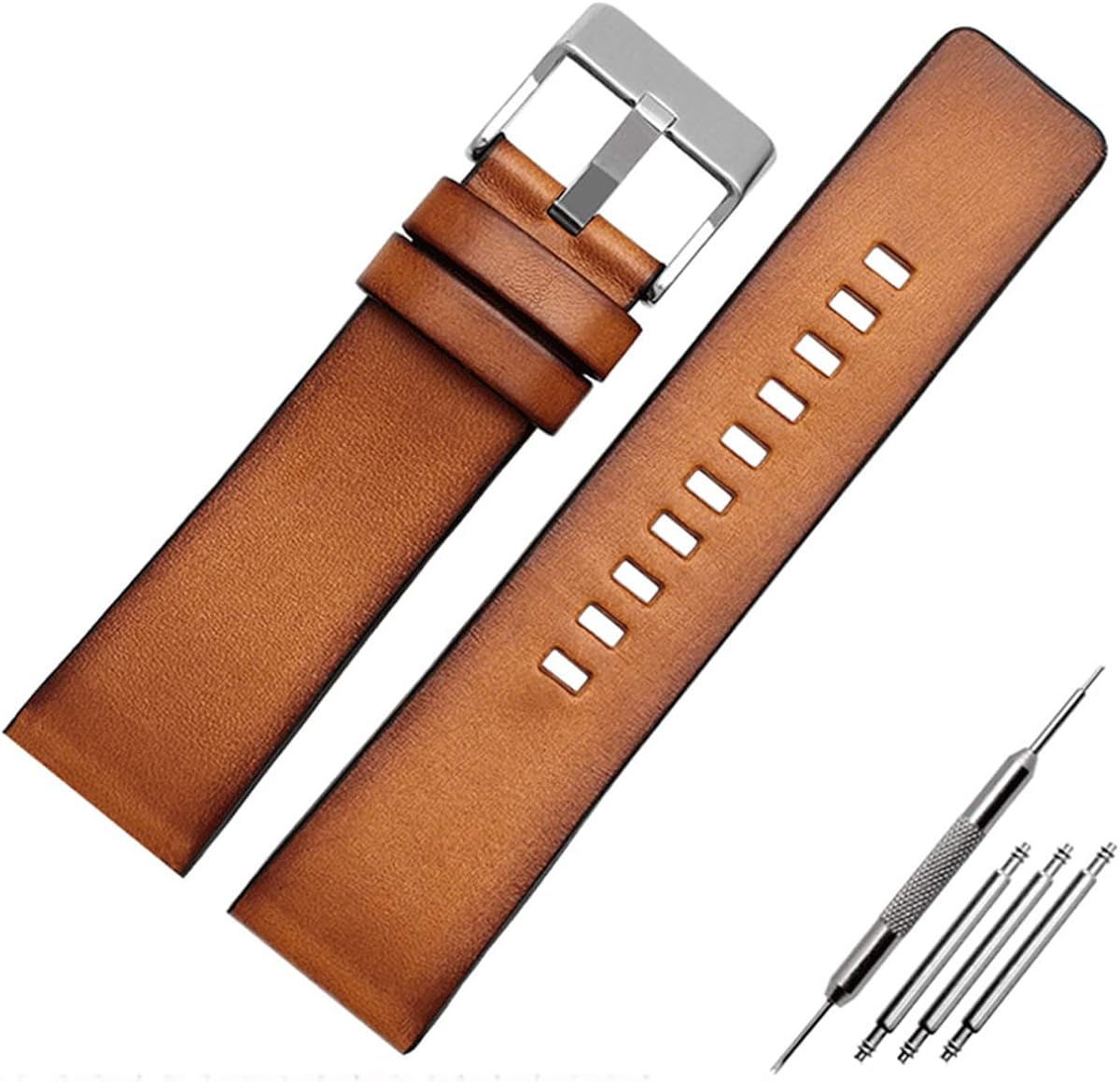 Lederarmband Männer Frauen Uhrenarmband Braun Armband 22 24 26mm Armbanduhr Band Retro ...