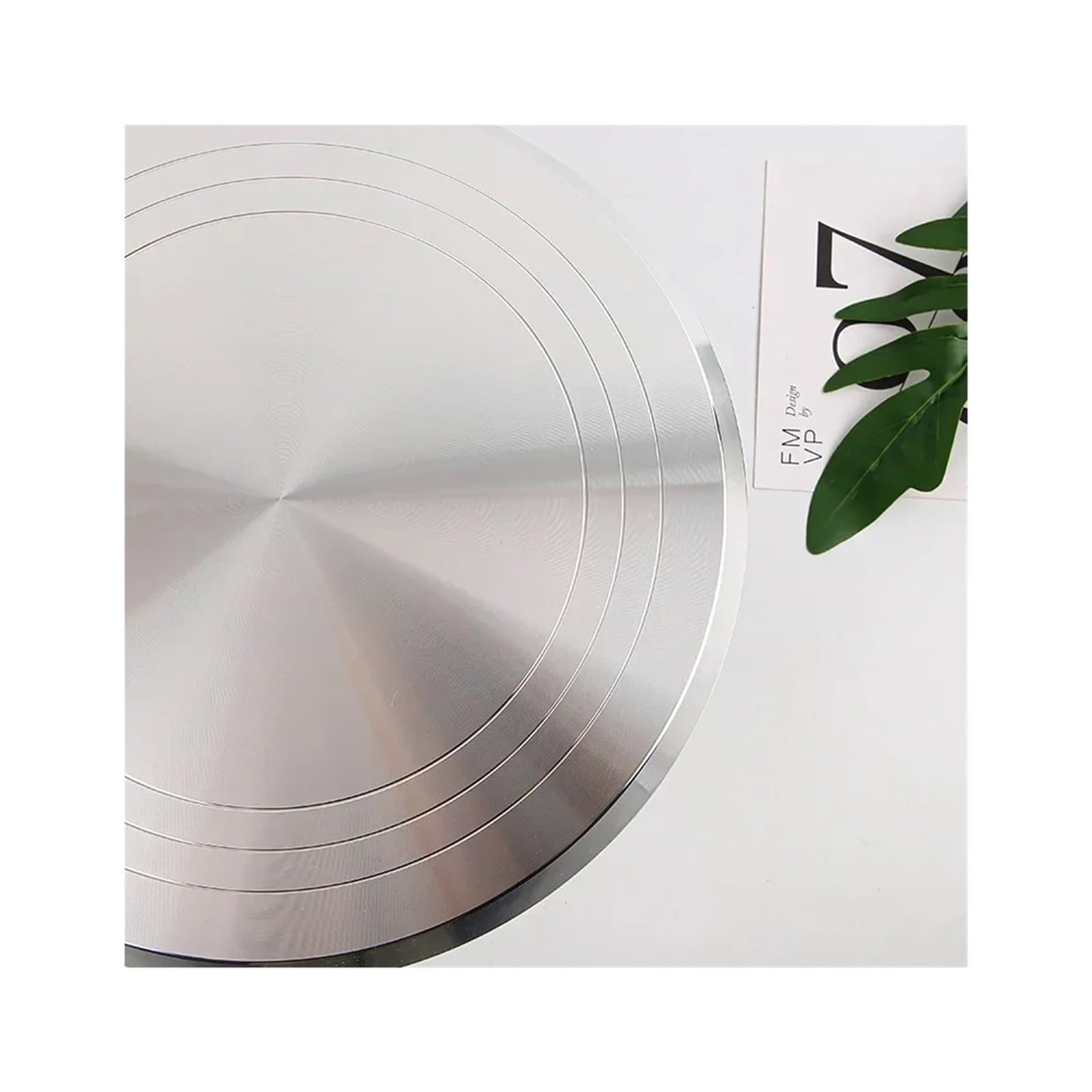 Herramientas for hornear, plato giratorio for tartas de cumpleaños, plástico y cerámica, vidrio, mesa for montar flores Para Fiestas De Cumpleaños(White,12INCH)