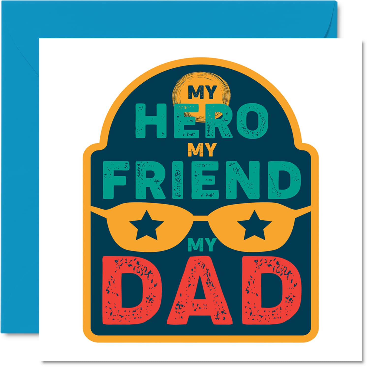 Stuff4 Biglietto Di Compleanno Speciale Papà Con Scritta In Inglese My Hero My Friend Con Supereroe Papà Da Figlio Figlia Regalo Di Compleanno 145mm La Festa Del Papà Regalo
