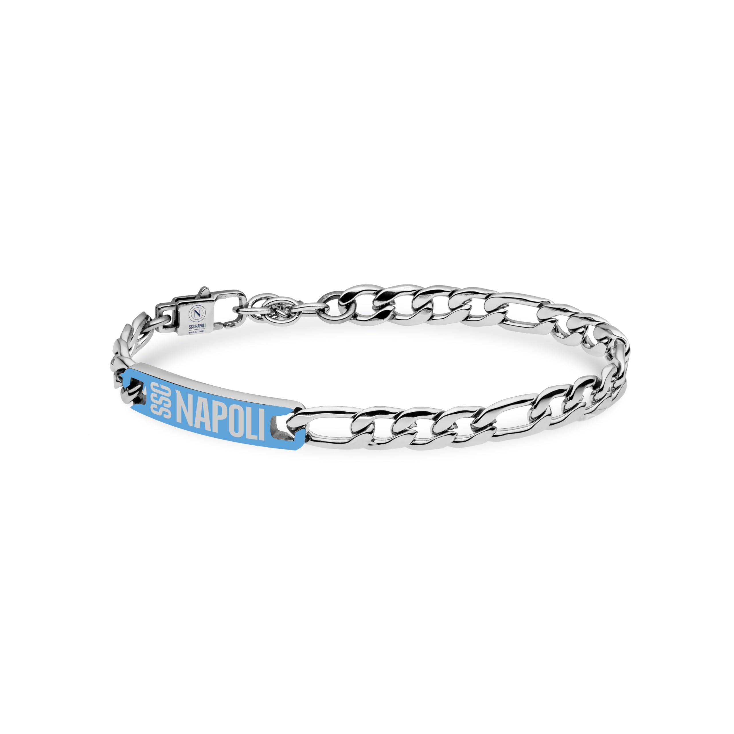 Clondo Bracciale Uomo Donna SSC Napoli in Acciaio – Collezione Ufficiale Calcio – Accessorio Elegante e Sportivo con Logo – Idea Regalo per Tifosi – Vari Modelli Disponibili