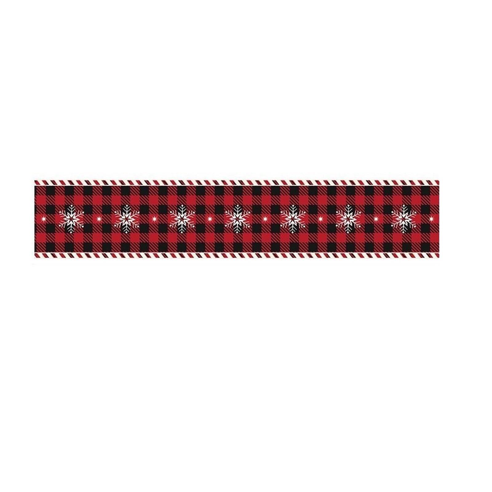 BTGYTTKL Checkered Tablecloth 180CM Tablecloth Polyester Rectangular Snowflake Table Cover For Navidad Dinner Decoration Supplies