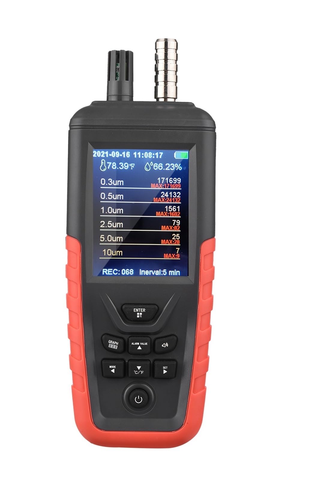CVFRDD TC-8200 Dust Particle Counter PM2.5 PM10 Detector Dust Concentration Tester Temperature Humidity Meter(TC-8200)