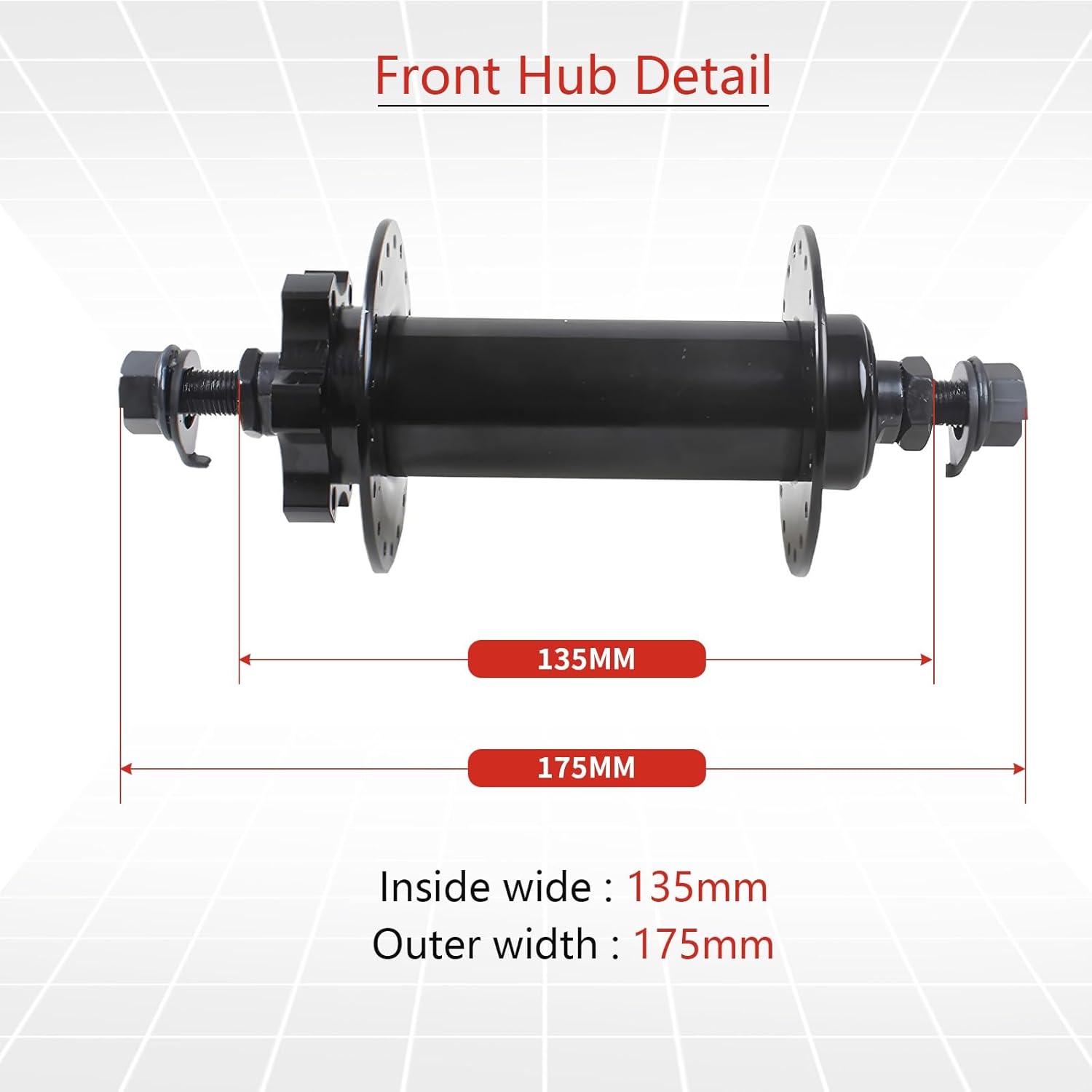 26in X 4.0" Fat Tire Bike Front Wheel hollowing Out Snow Bikes Wheels Disc Brake Beach Bike Wheelset 135mm/195mm 36H Hubs Beach Bike Wheelsets 14G Spokes for 7/8/9/10s Rotary Freewheel(26IN-LK-Front)