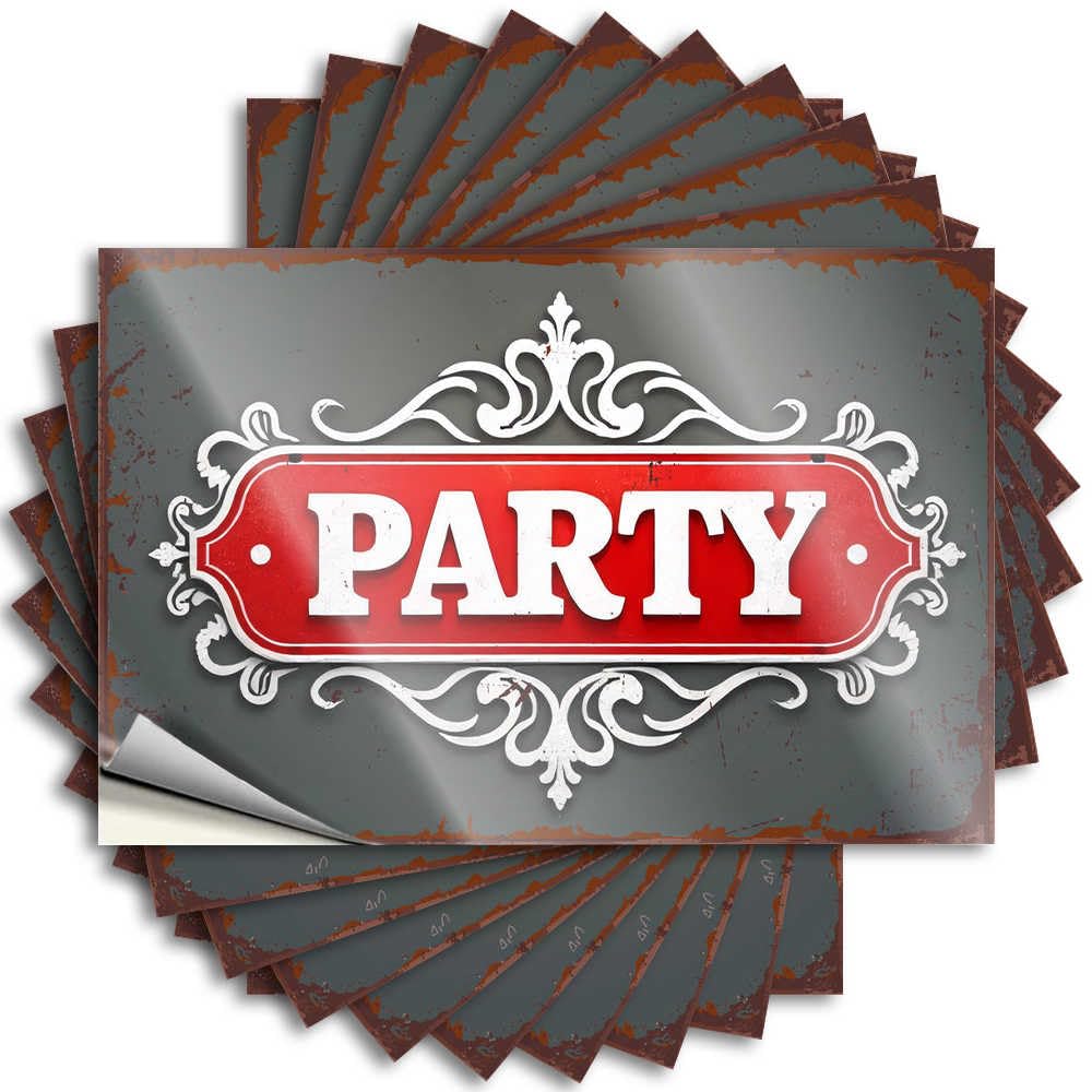 Sticker Room Door Decor Waterproof Vinyl Sticker | Vintage Party Sign with Ornate Frame Encouragement Bumper for Adulting DIY Projects(8X12CM)