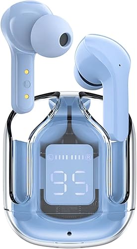 CY-T2 Crystal Transparent Auriculares inalámbricos Bluetooth 5.3 Air31 Buds Estuche de carga Auriculares estéreo de graves pesados, reducción de