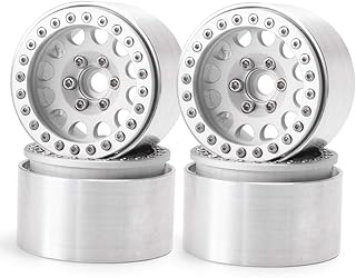 RCLions Aluminum Metal 1.9 Beadlock Wheels Rims 35mm for Axial SCX10 SCX10 II D90 TRX4 1/10th RC Crawler Car-Pack of 4pcs