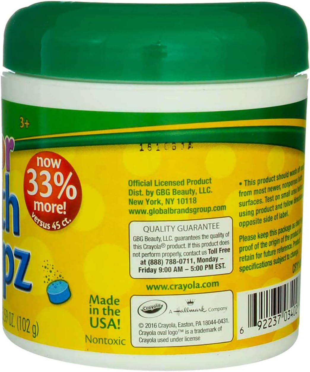 Crayola Bath Dropz 3.59 oz 60 Tablets (Pack of 2) : Beauty & Personal Care
