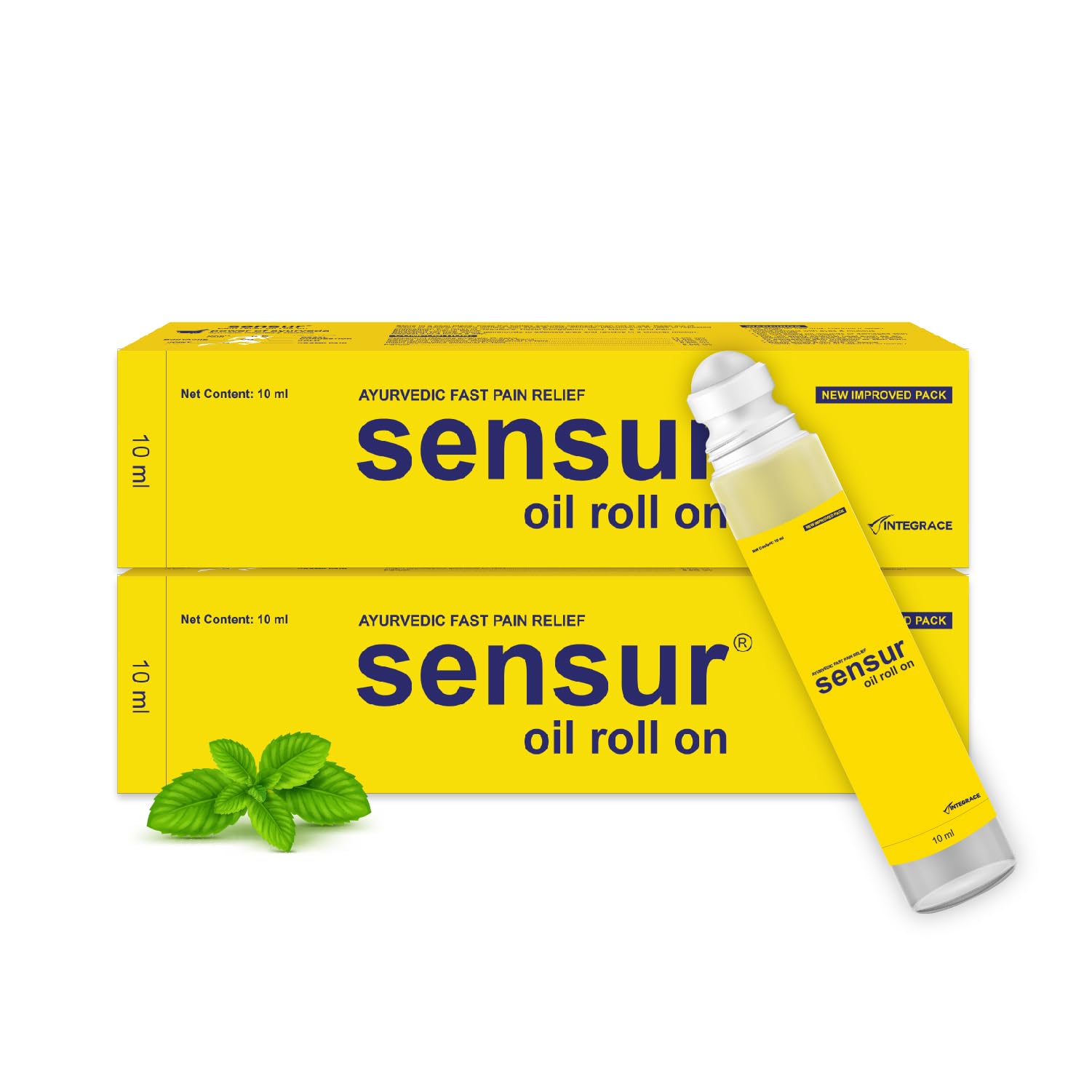 Sensur Natural and Ayurvedic Pain Relief Oil Roll On, 10ml (Pack of 2) | Fast Relief All Pains, One solution