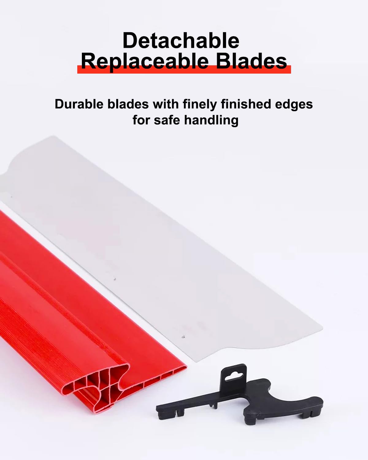 Ensemble Spatules Enduit Acier Inoxydable de 0,5 mm (80 cm), 0,3 mm (40 cm / 25 cm), Lisseuse Enduit Outil de Spatule Avec Manche Ergonomique en Z pour La Décoration Murale et la Construction, Robuste