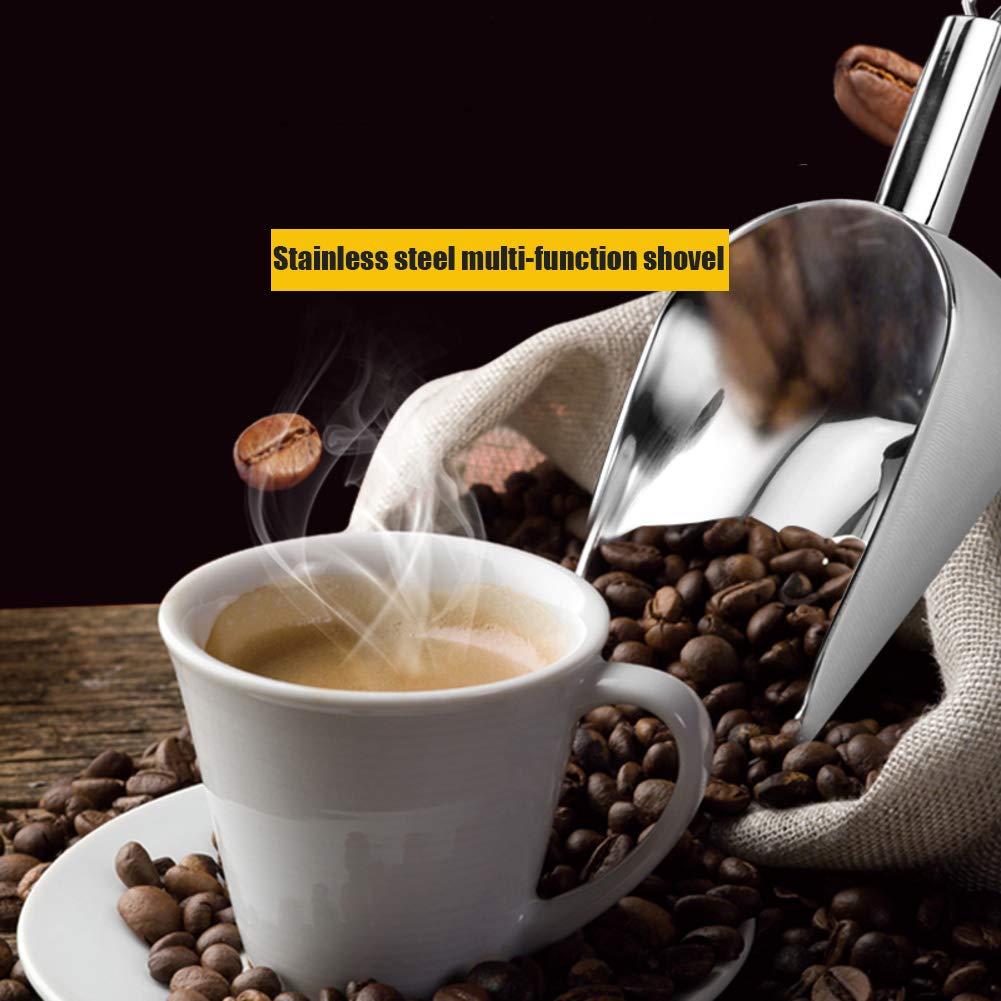 Pala Per Ghiaccio E Alimenti In Acciaio Inox 304 - Multiuso Per Cucina E Bar, Per Cubetti, Farina, Zucchero, Caffè, Popcorn - 3 Dimensioni Disponibili - 3