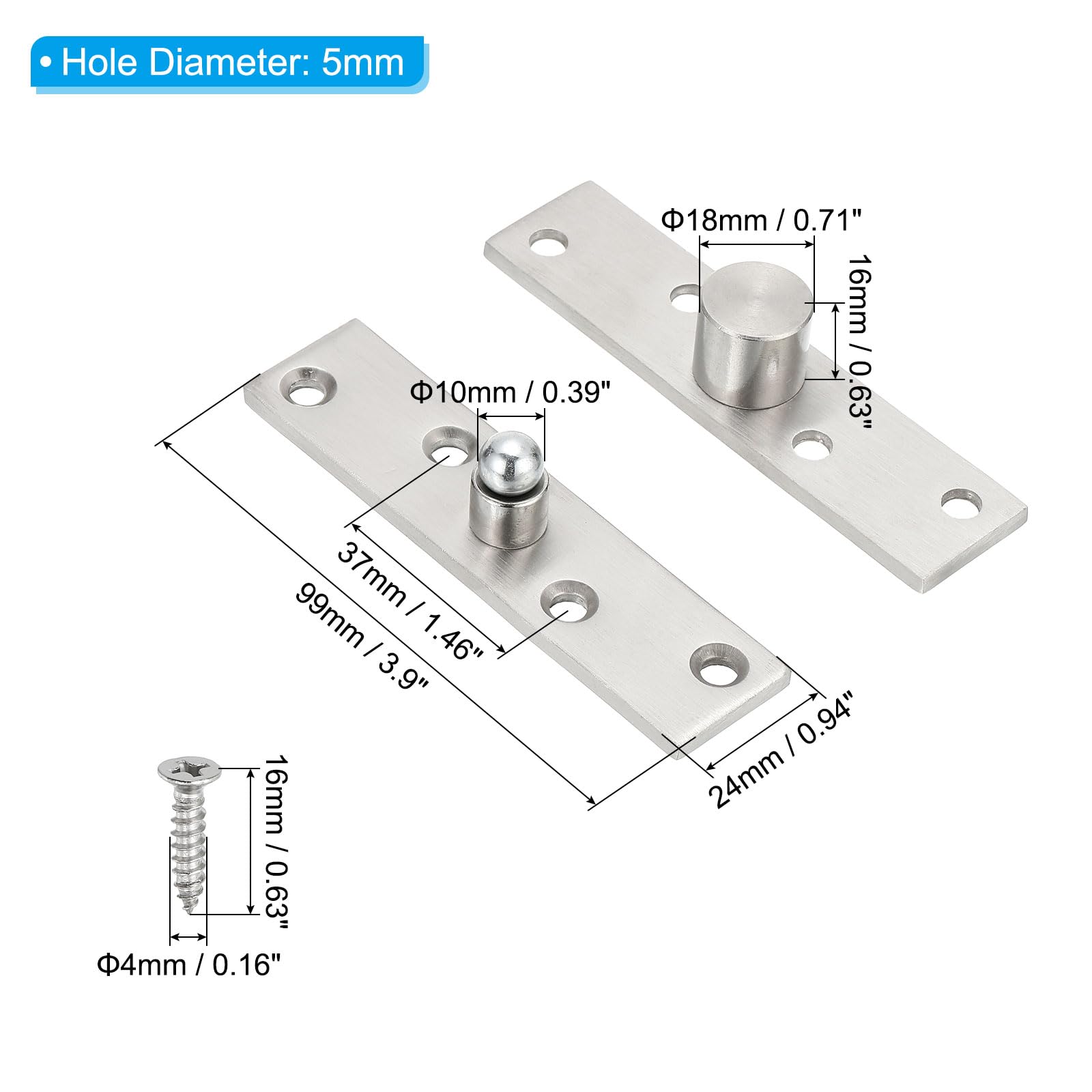 PATIKIL Door Pivot Hinges - Image 2