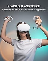 Vista 8 de Aubika Rechargeable Controller Grips Cover for MetaOculus Quest 2 Accessories, with Charge Cable and Battery, Adjustable for Different Size Hand