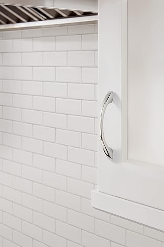 Miniatura 2 de Amerock  Mango de gabinete  Cromo pulido  3-34 pulgadas (3.780 in) de centro a centro  Vaile  paquete de 1 unidad  Jaladera de cajón  Asa de cajón