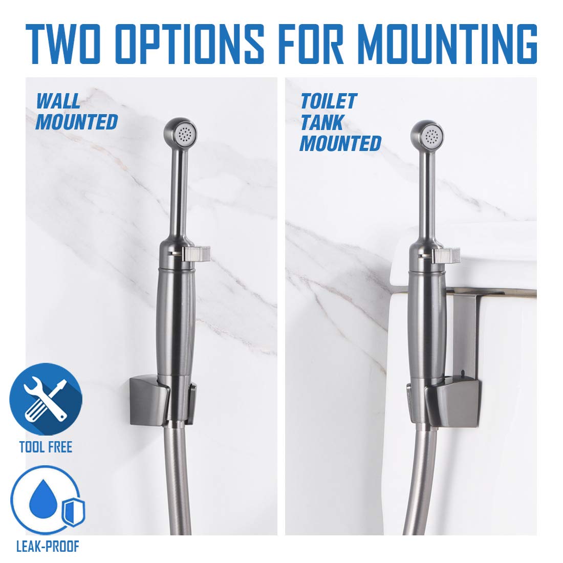 SonTiy - Spray per bidet per WC, con pressione regolabile, per bagno, pannolino, igiene personale, bagno per animali domestici, pulizia pavimento o auto, Colore canna di fucile