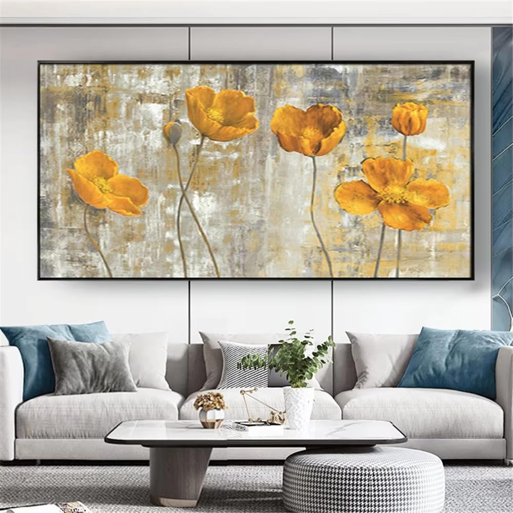 awtrhfc Canvas Prints Artwork, Floral Botanical Nature Canvas Pictures for Wall Living Room Bedroom(60x120cm(24x47in)/No frame)