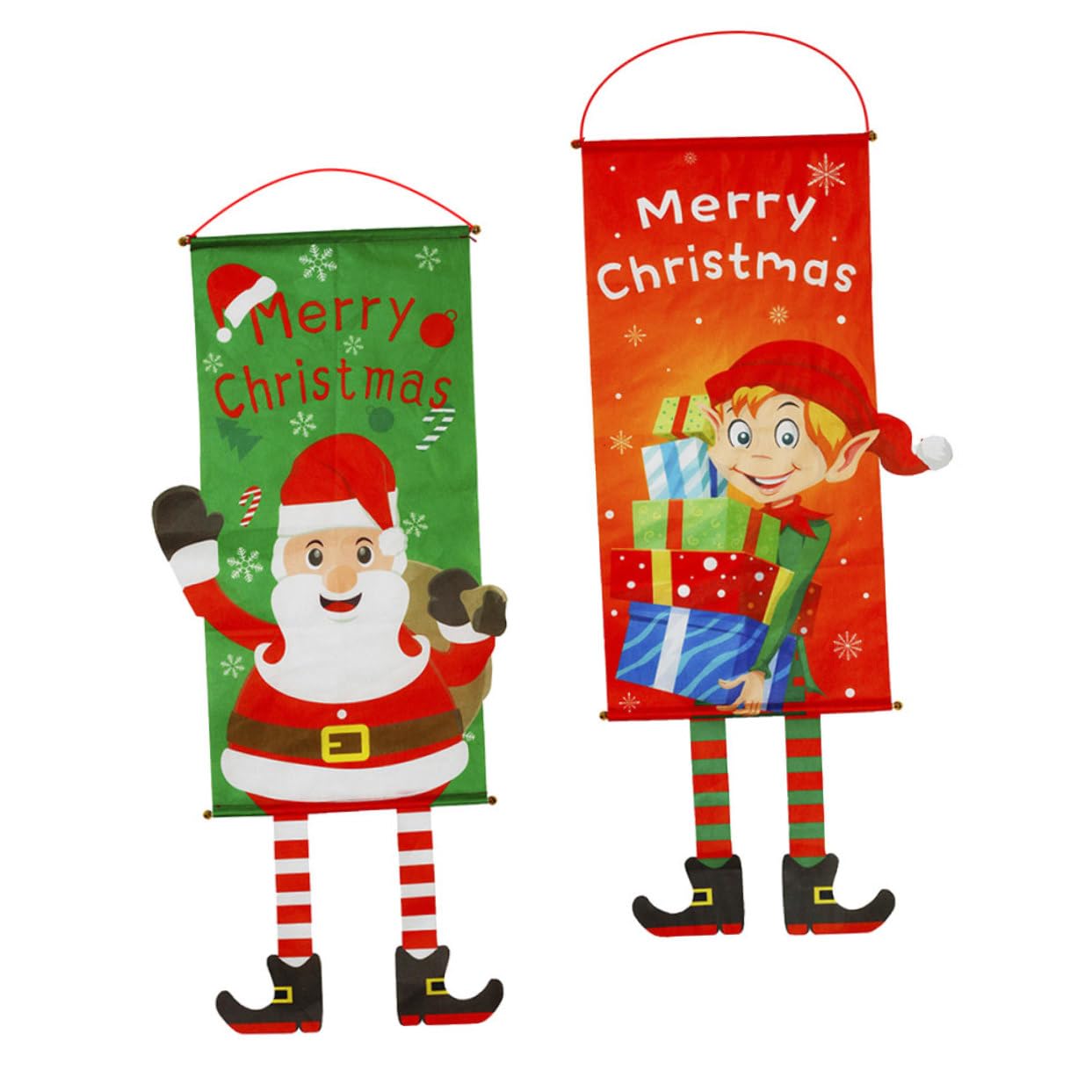SUPVOX 3 Set Di Striscioni Appesi Con Scritta "buon Natale" Decorazioni Natalizie Per Porte Per Casa Veranda Ufficio Bar 2 Pezzi * 3