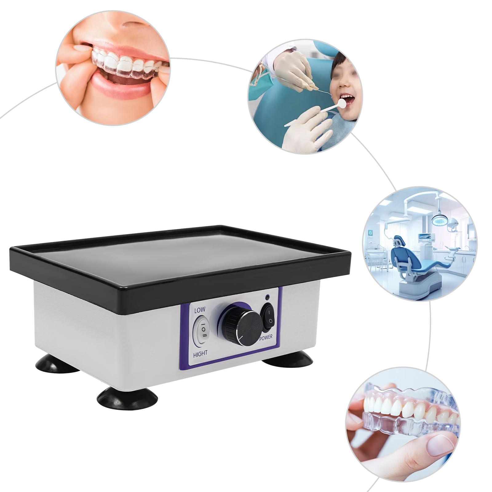 150W Dental Gipsrüttler, Square Rüttelplatte klein, 220V Dentalrüttler, Gipsrüttler gips, Lab equipment vibrator für Zahnkliniken, Krankenhäusern