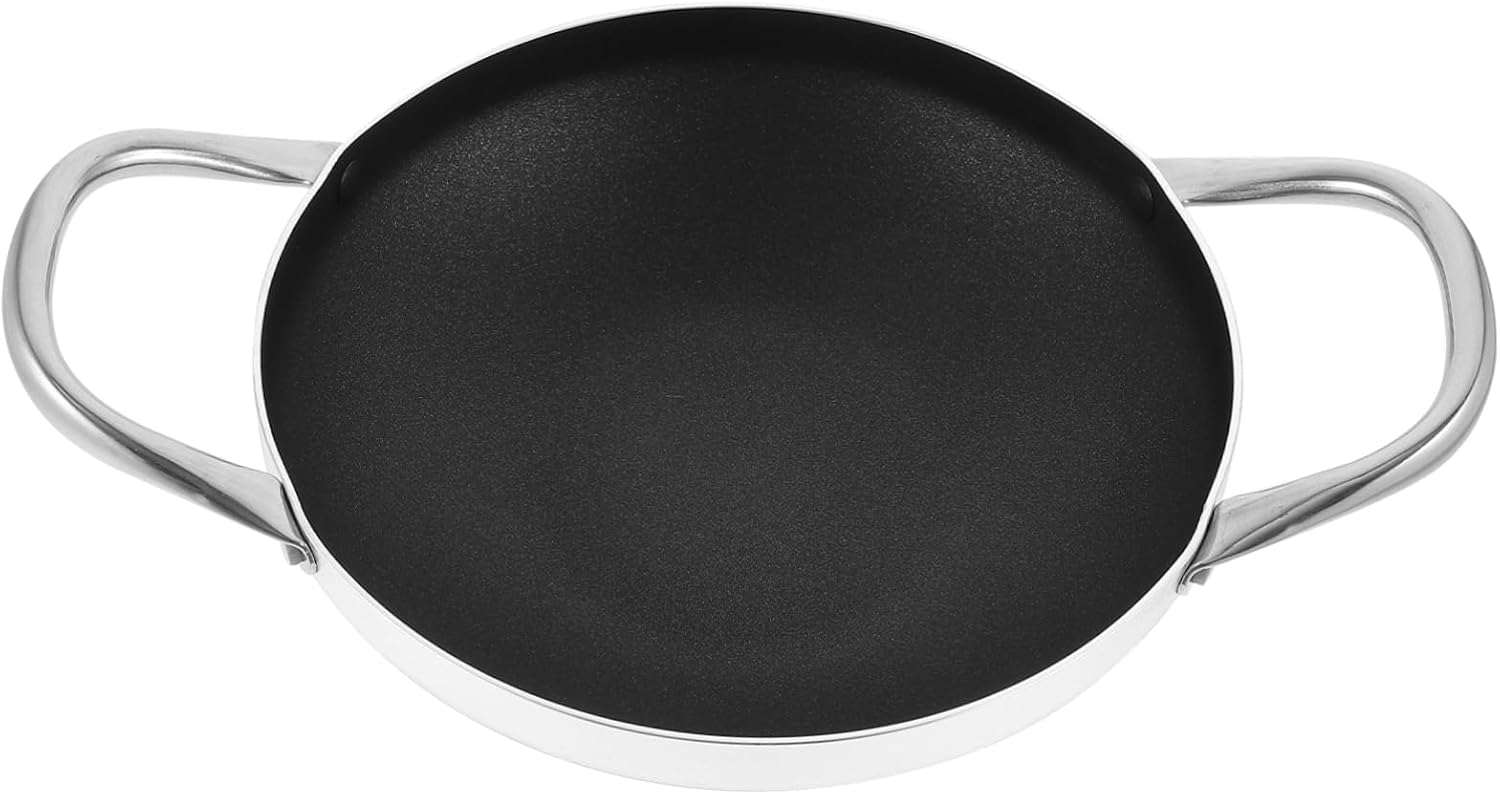 Aluminum Pot Double Handle Hot Pot Portable Paella Pan Kitchen Cooking Pan Easy to Clean Safe Material