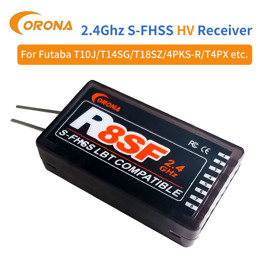 FUTABA互換モジュール CORONA 2.4GHZ受信機 6＆8チャンネル付 Amazon | Corona 2.4G R8SF 8CH S-FHSS 互換レシーバー FUTABA S