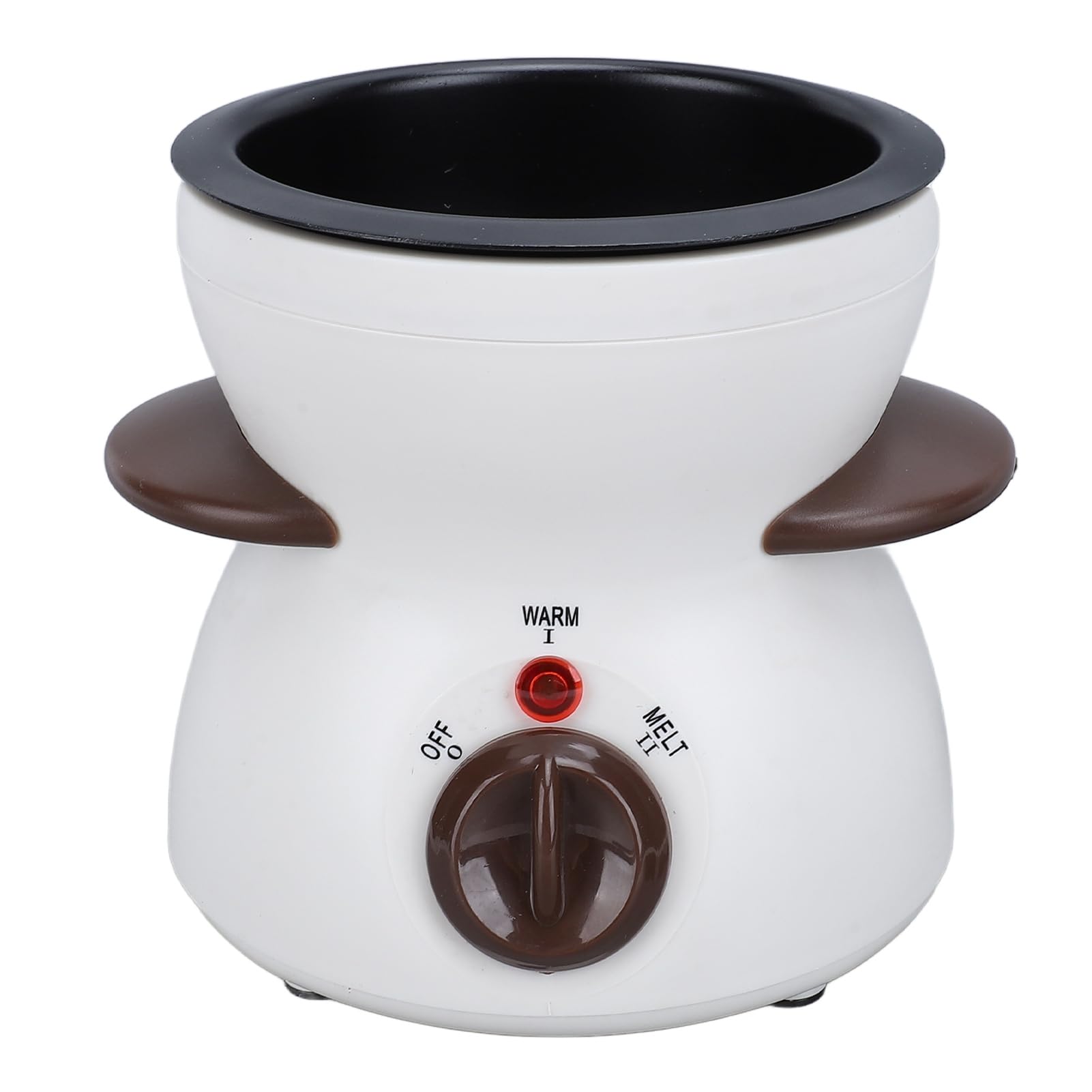 Jectse Mini Set di Pentole per Fonduta Elettrica, Set per Fonduta di Cioccolato capacità 25 W 200 Ml con Forchette da Immersione per la Casa (Spina Europea 220 V)