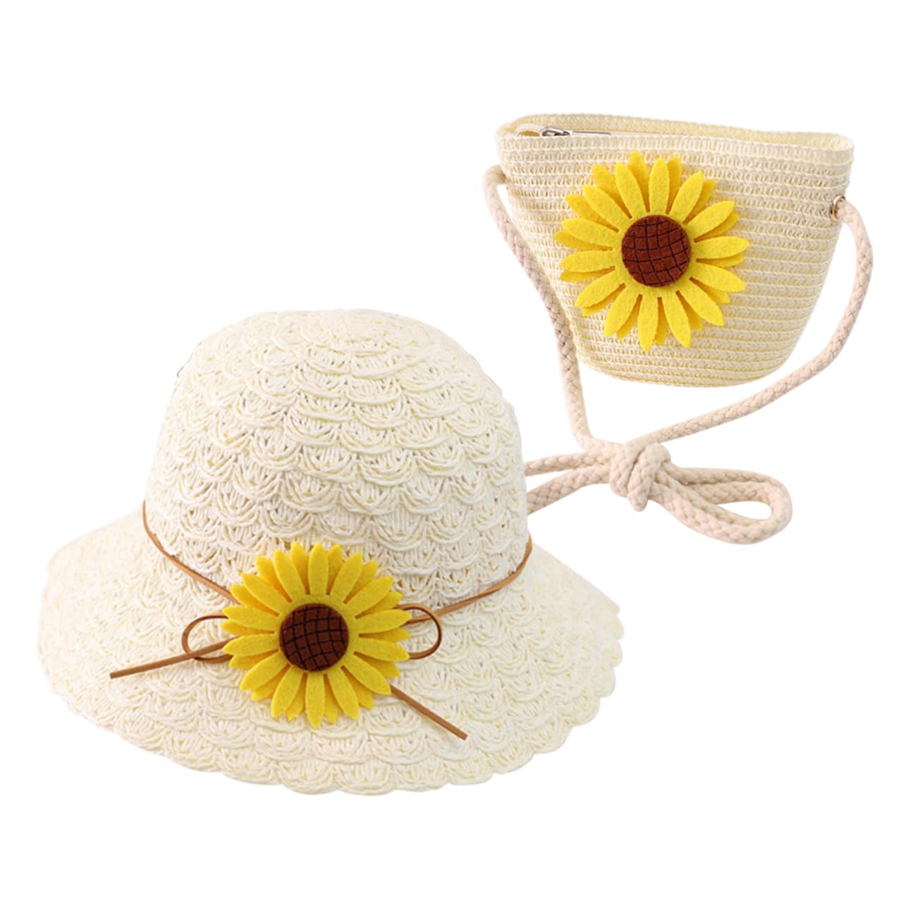 CALLARON Sombrero de Sol Infantil de con Protección UV y Bolsa de Playa Sombrero de Verano para Gorro de Playa y para Salidas al Aire y Actividades de Verano