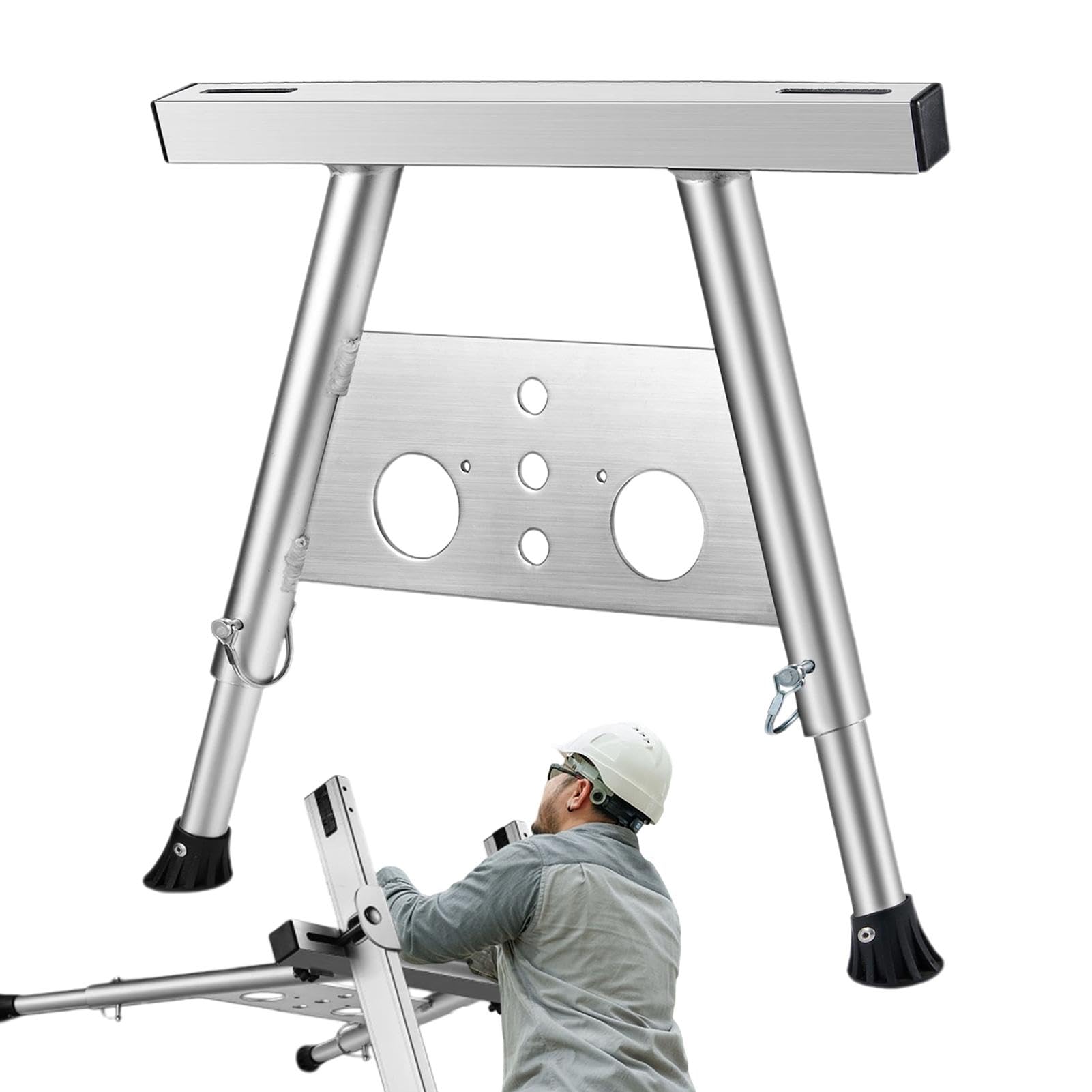 Pies de Distancia de Escala, estabilizador de Escala de extensión | Base de escalera de techo, soporte de pared estabilizador, patas antideslizantes, soporte de carga sólido, y estable p