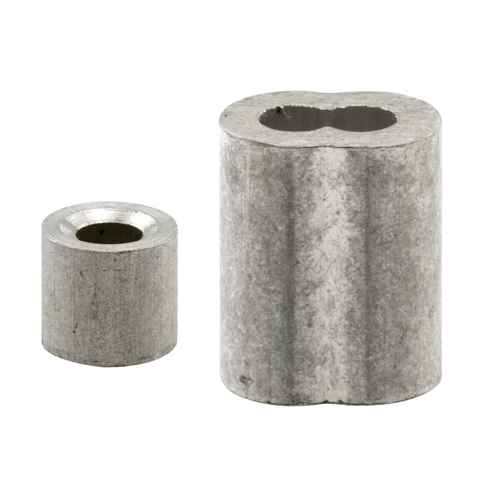 Prime-Line GD 12152 5/32 In. Aluminum Ferrules and Stops (2 pack)
