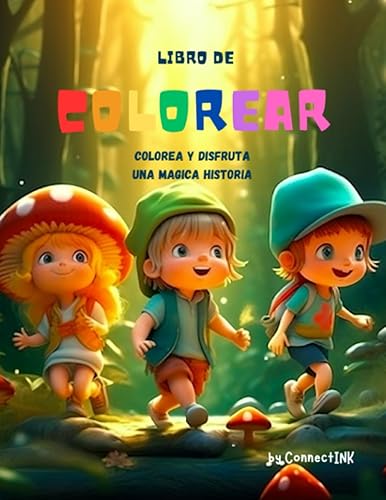 Libro para colorear elementales para niños Descubre una mágica historia desde los 3 a los 8 años (Spanish Edition)