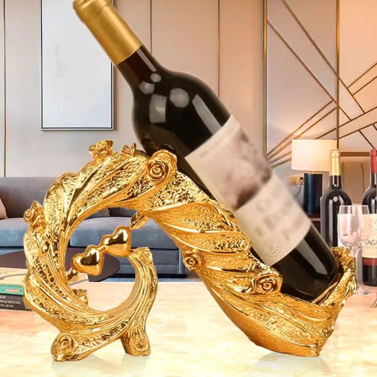 Półka do przechowywania Stojak na wino w kształcie pawia do salonu(Gold)