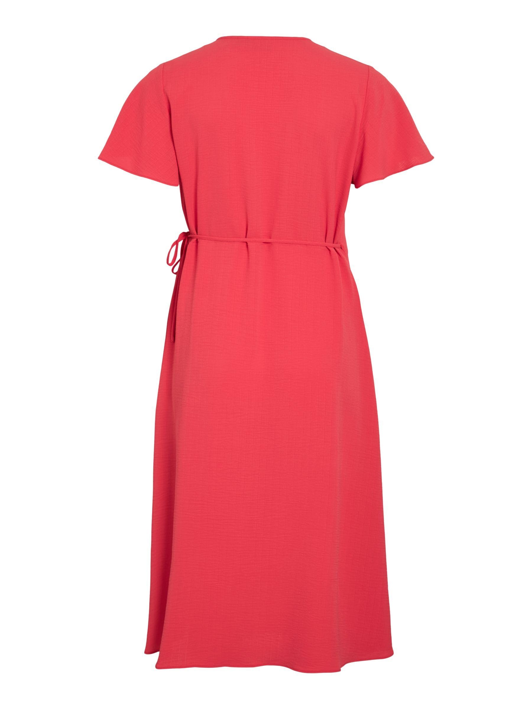 Vila Damen Vilovie S/S Wrap Midi Dress - Noos Vilovie S/S Wrap Midi Dress - Noos (1er Pack)
