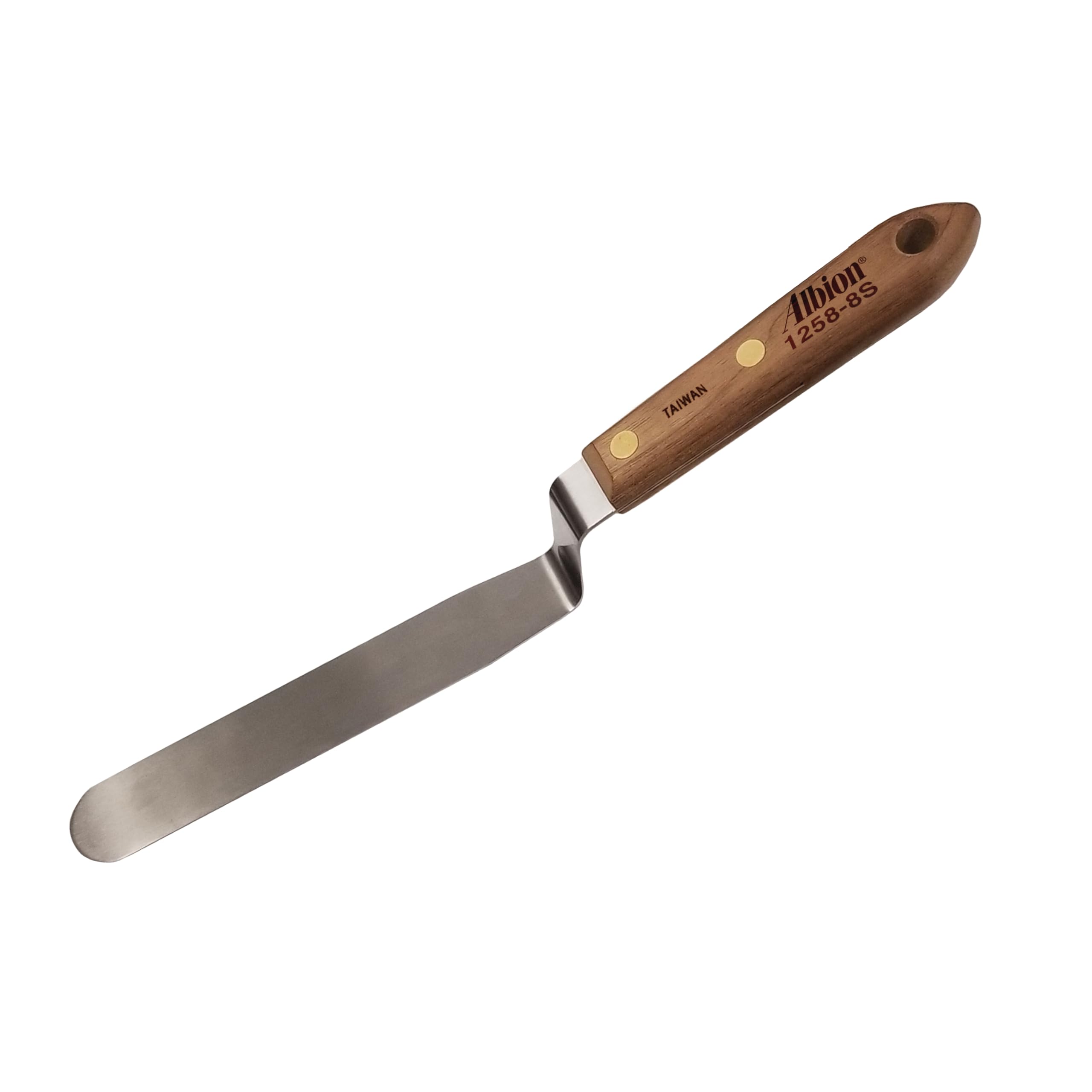Albion Engineering Classic Offset Caulk Tooling Spatula, Stainless Steel, 1” wide tapered tip x 6” long blade (1258-6S) — Amazon image 9