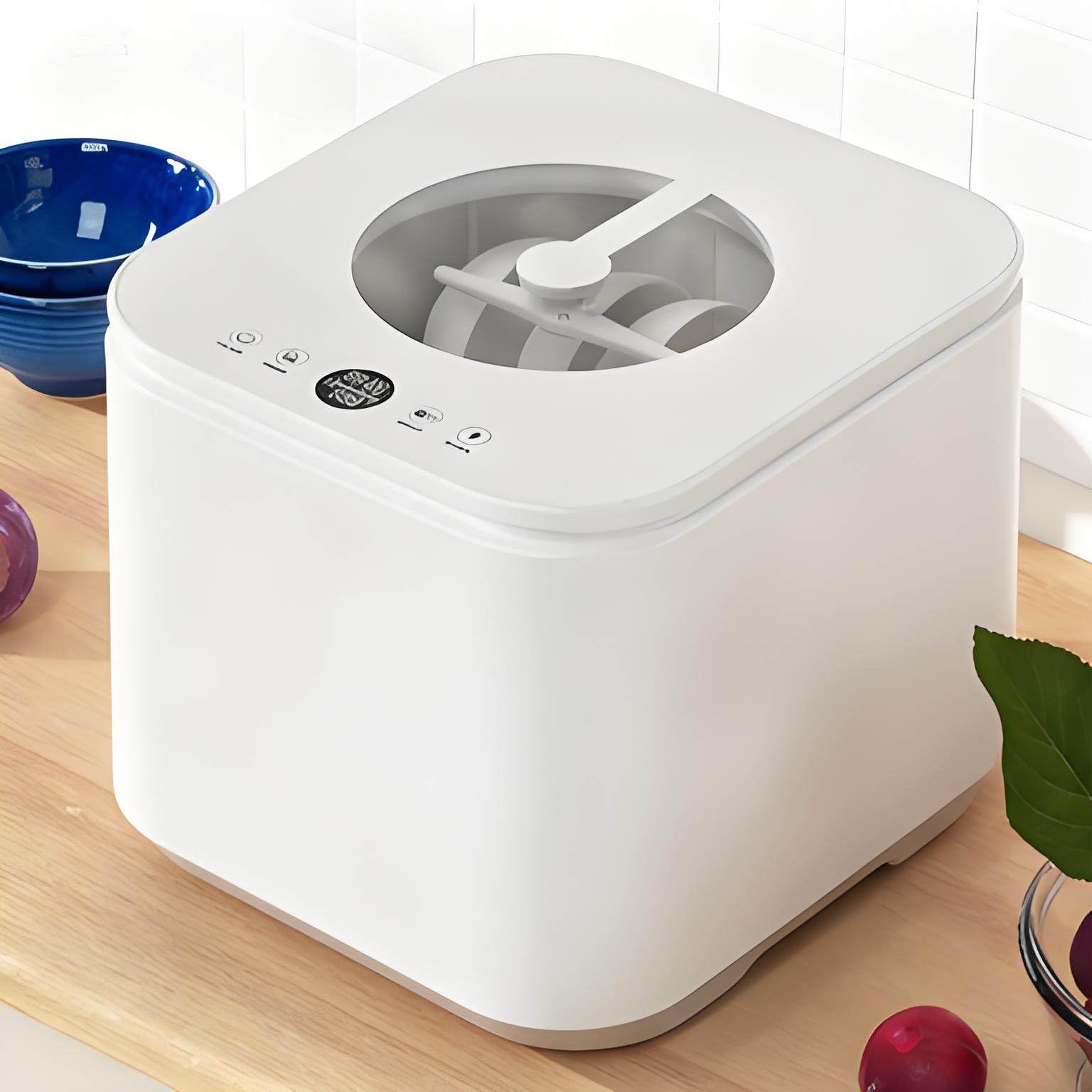 Este Minilavavajillas Portátil de Encimera Cuenta Secado con Aire Caliente, Esterilización con Oxígeno Activo y Funciones de Lavado de Frutas. es Ideal para Familias Pequeñas y Parejas. A