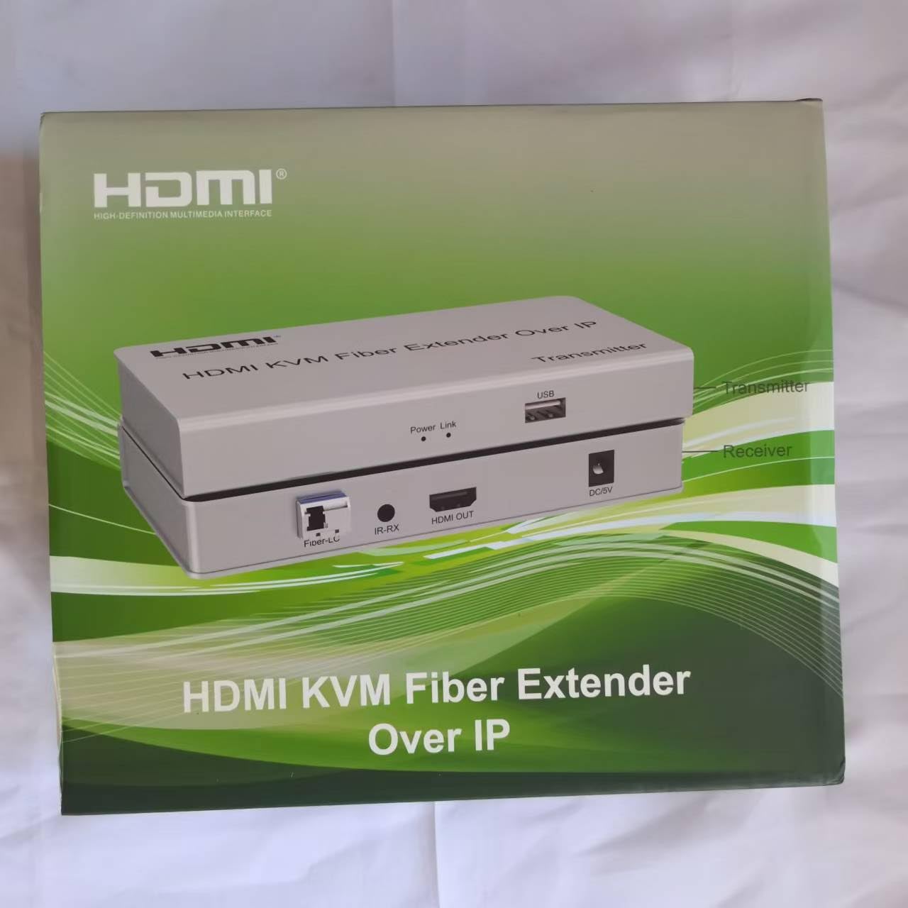 Estensione fibra ottica HDMI KVM su IP, estensione dell'interruttore in fibra ottica HDMI KVM 20 km su IP Cavo fibra LC SC USB 2.0 KVM condivisione tastiera mouse interruttore per monitor PS4 (TX+RX)